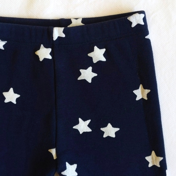 joe fresh star print navy blue warm lined leggings 6-12 months baby girl - Picture 2 of 4